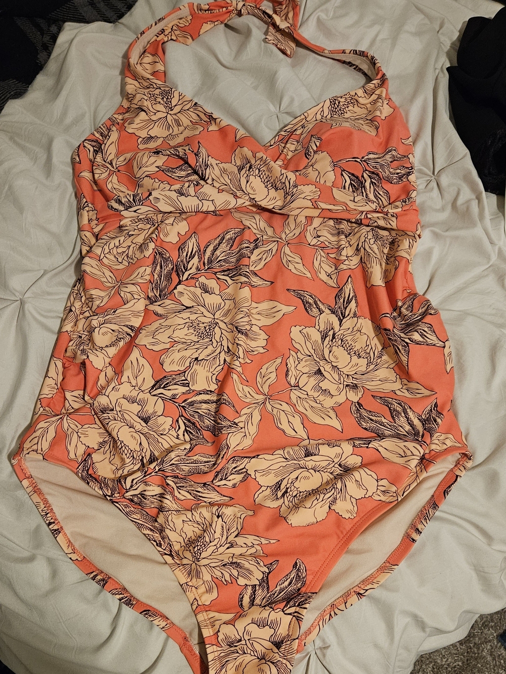 Isabel Maternity by Ingrid & Isabel Coral Floral One-Piece Swimsuit